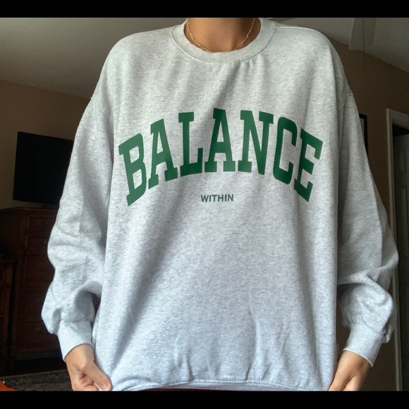 balance within sweatshirt